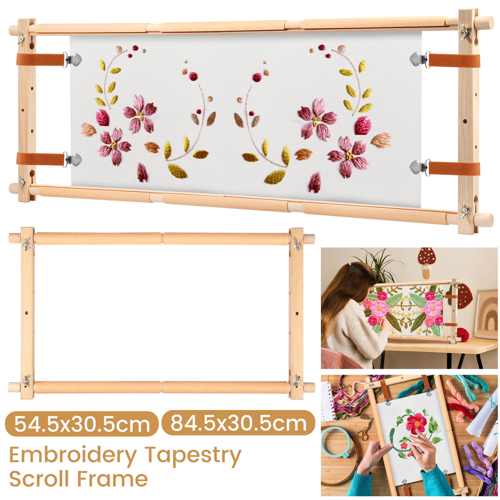 Loom Weaving Frame - Embroidery Scroll Frame Wooden Cross Stitch
