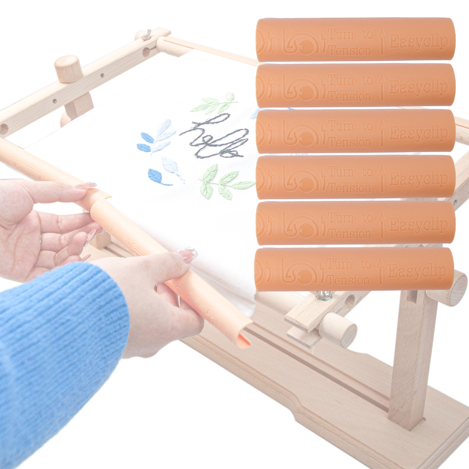 Loom Weaving Frame - Fabric Holding Clips Set for Embroidery