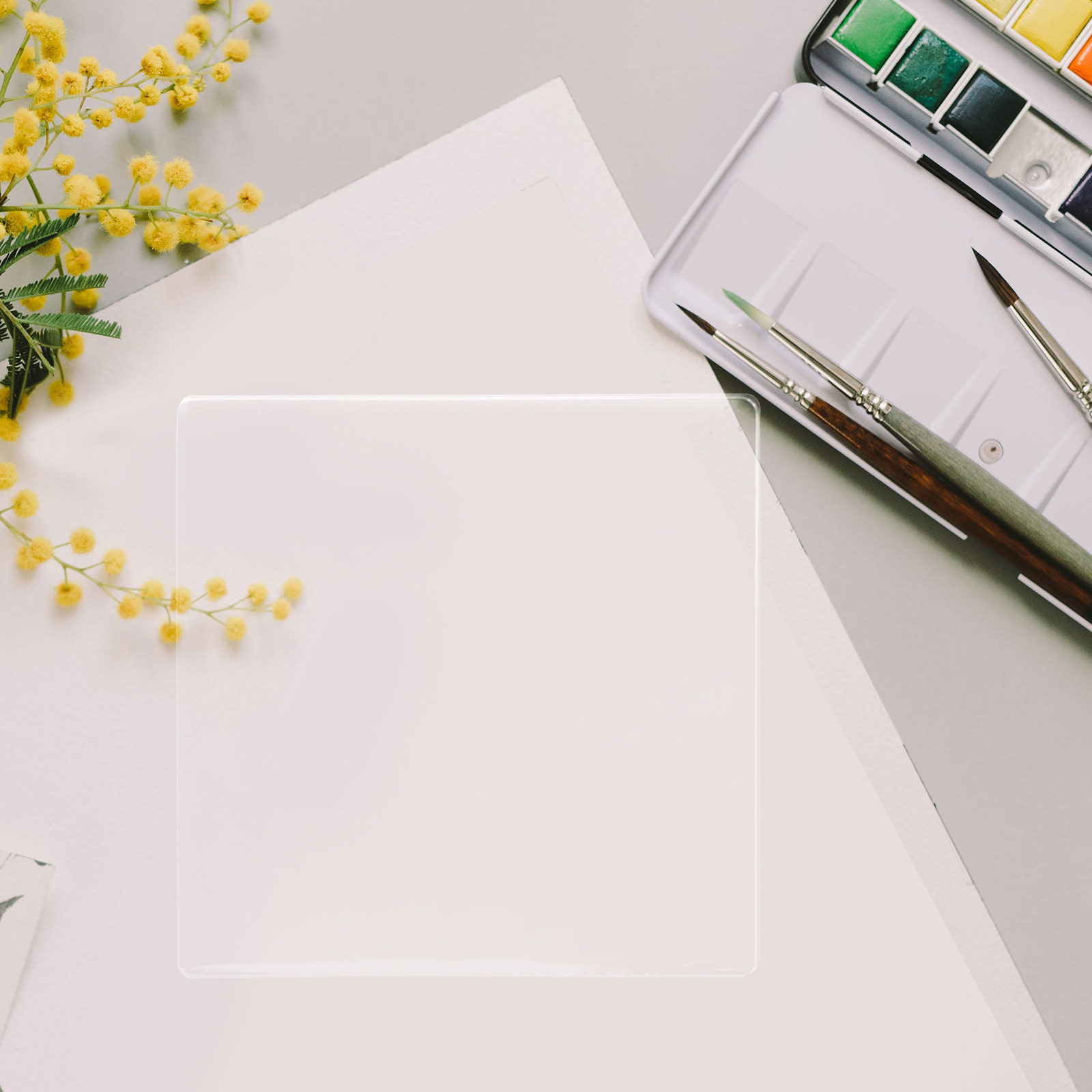 Art Craft Board - 2Pcs Reusable Gel Printing Plate Transparent