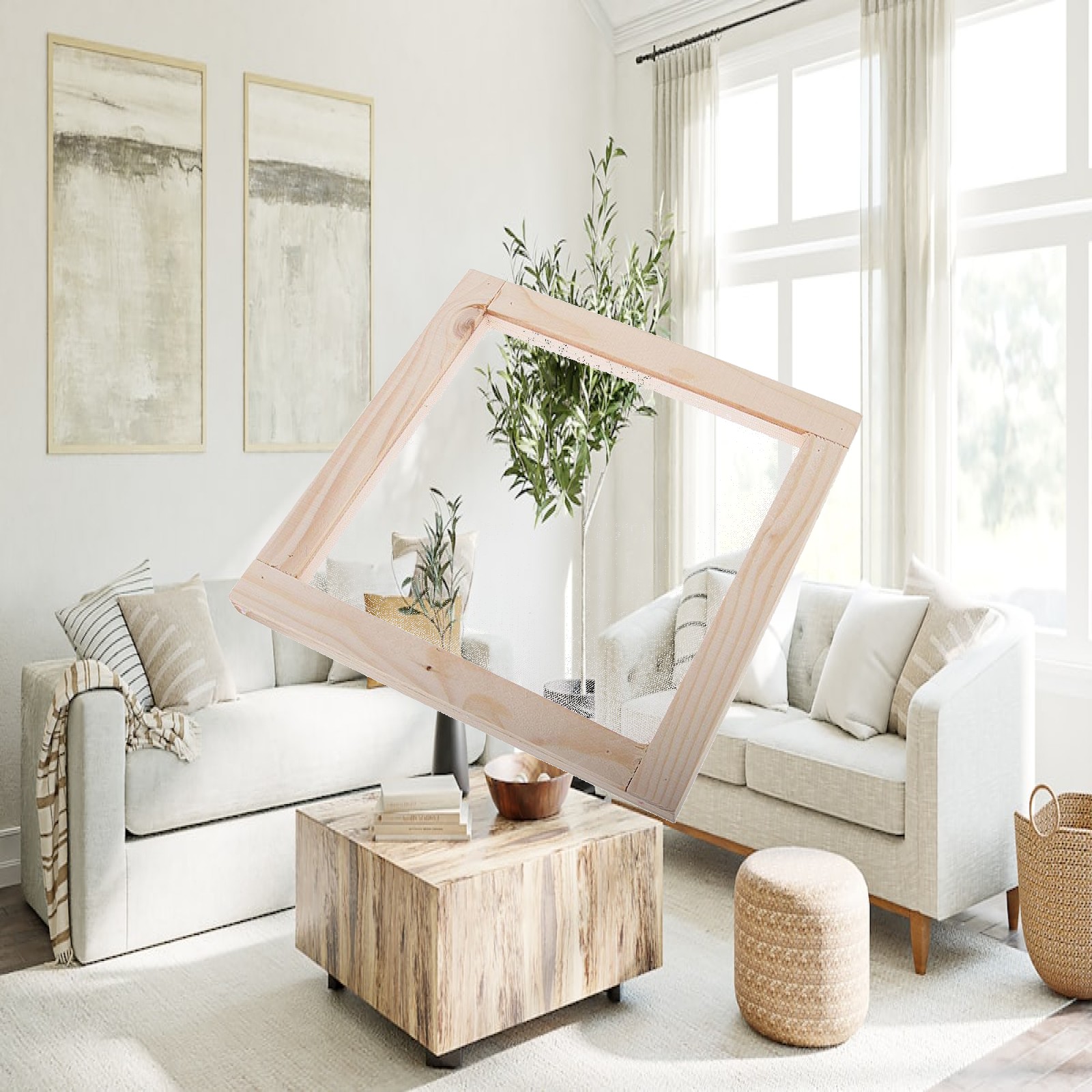 Art And Craft Recycle - Handmade Wooden Paper Making Screen Frame