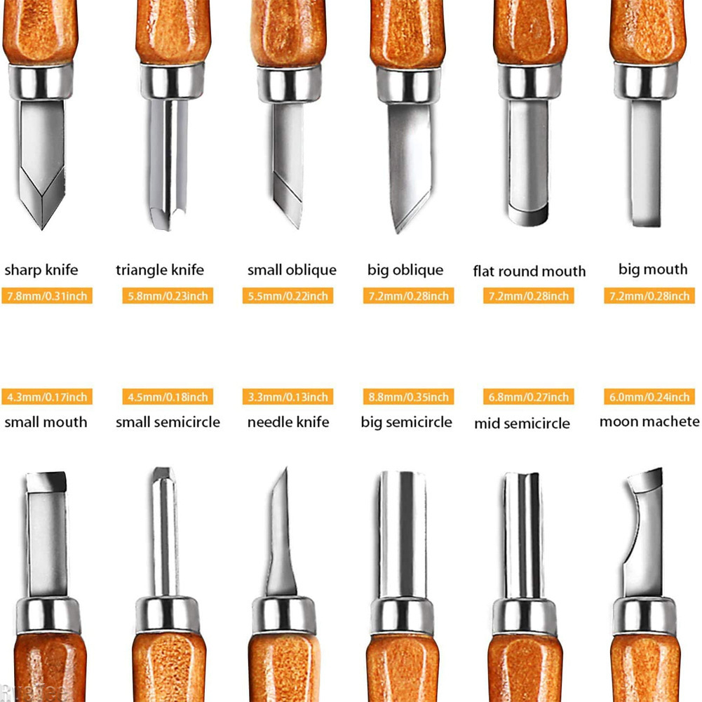 Art Craft Tools - 12Pcs SK2 Woodworking Carving Tools Set,