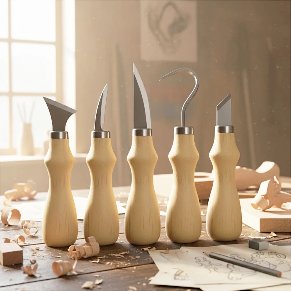 5Pcs Wood Carving Tools Set,Cu - Art Craft Tools 评论和价格
