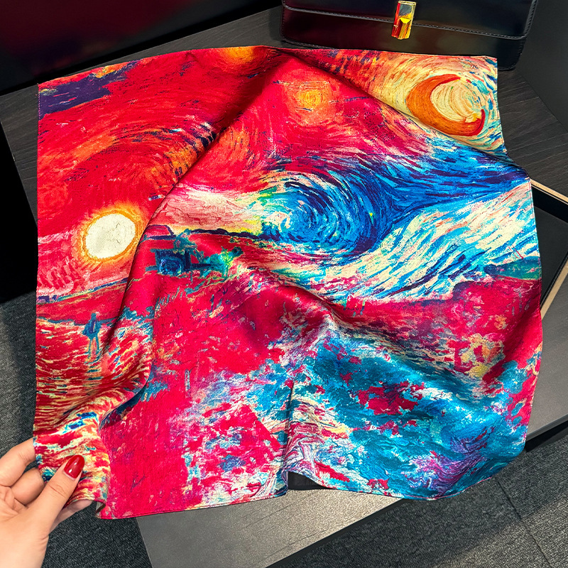 100% Real Silk Scarf Luxury Ke - Silk Painting Dye 评论和价格