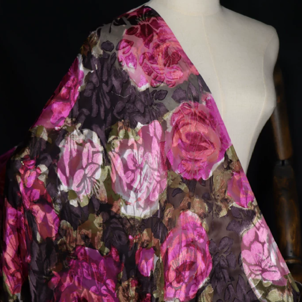 Brown Pink Dark Color Big Flow - Silk Painting Dye 评论和价格