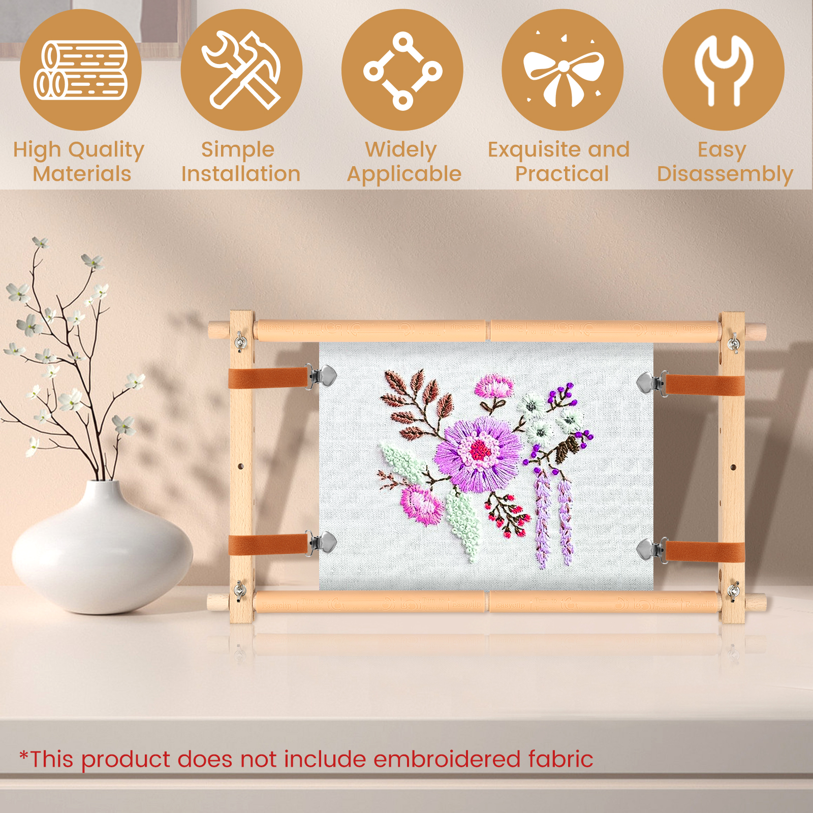 Embroidery Scroll Frame Wooden - Loom Weaving Frame 评论和价格