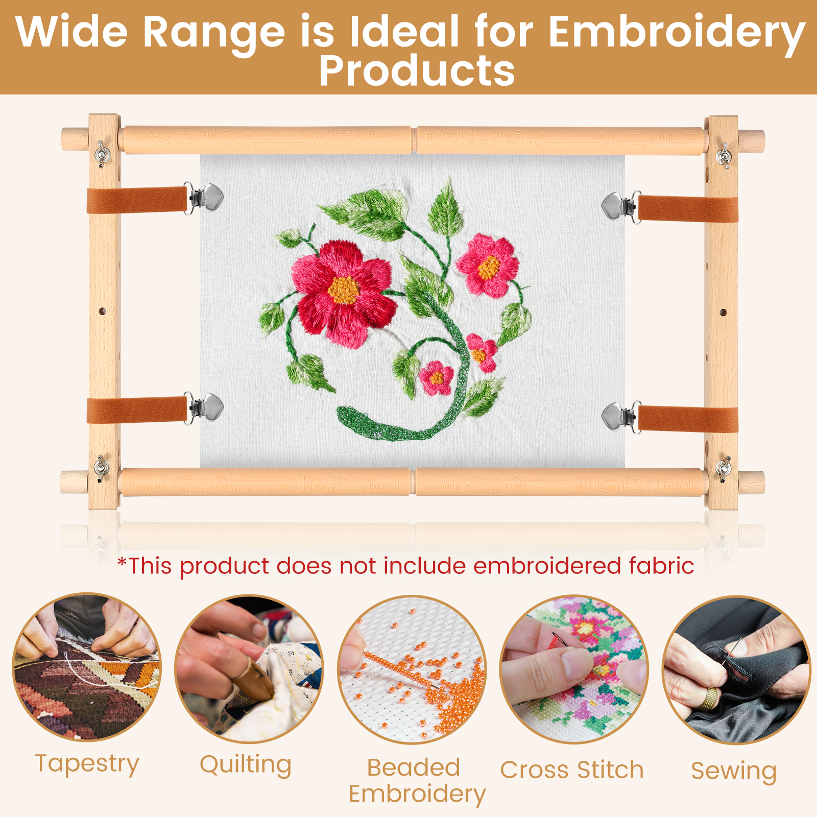 Embroidery Scroll Frame Wooden - Loom Weaving Frame 评论和价格