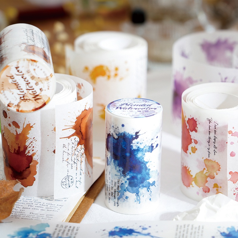 6 Rolls - 7Cm×200Cm Watercolor - Art Craft Using Paper 评论和价格