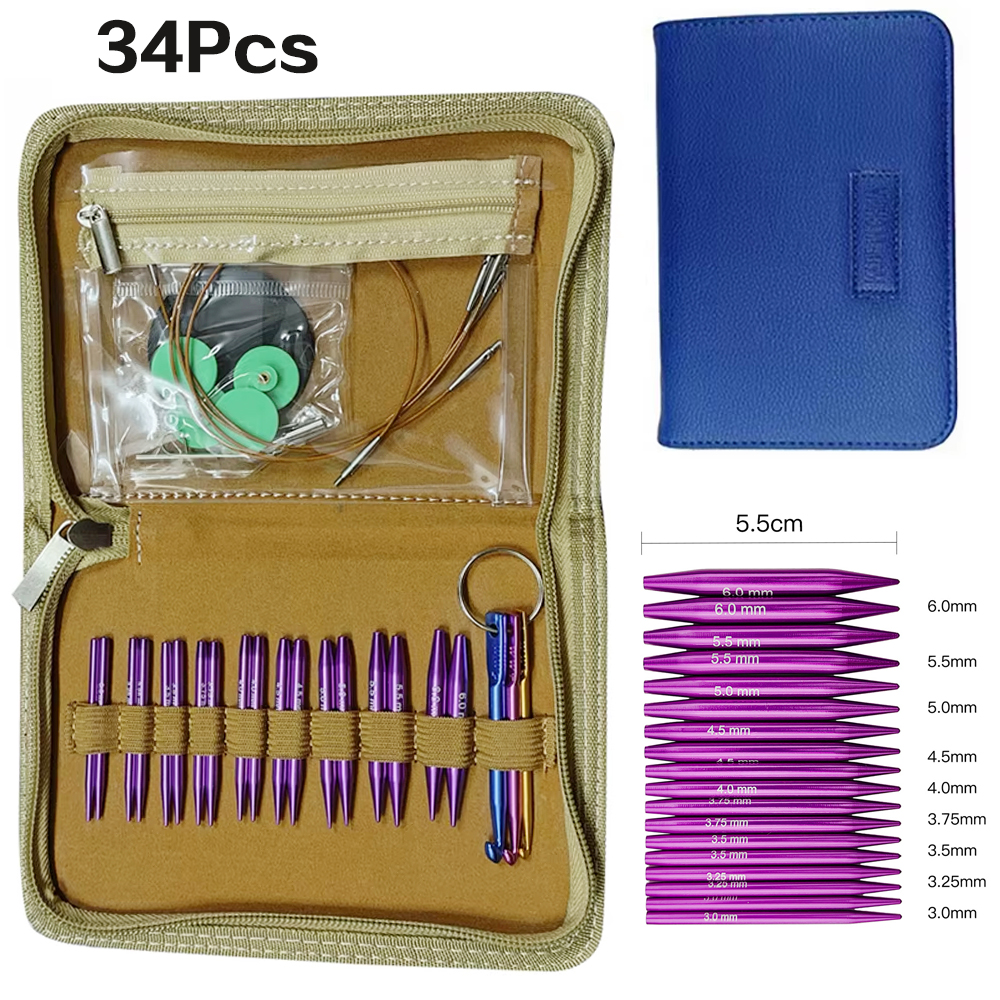 A Set of 34 Knitting Tools Cro - Knitting Needle Circular 评论和价格