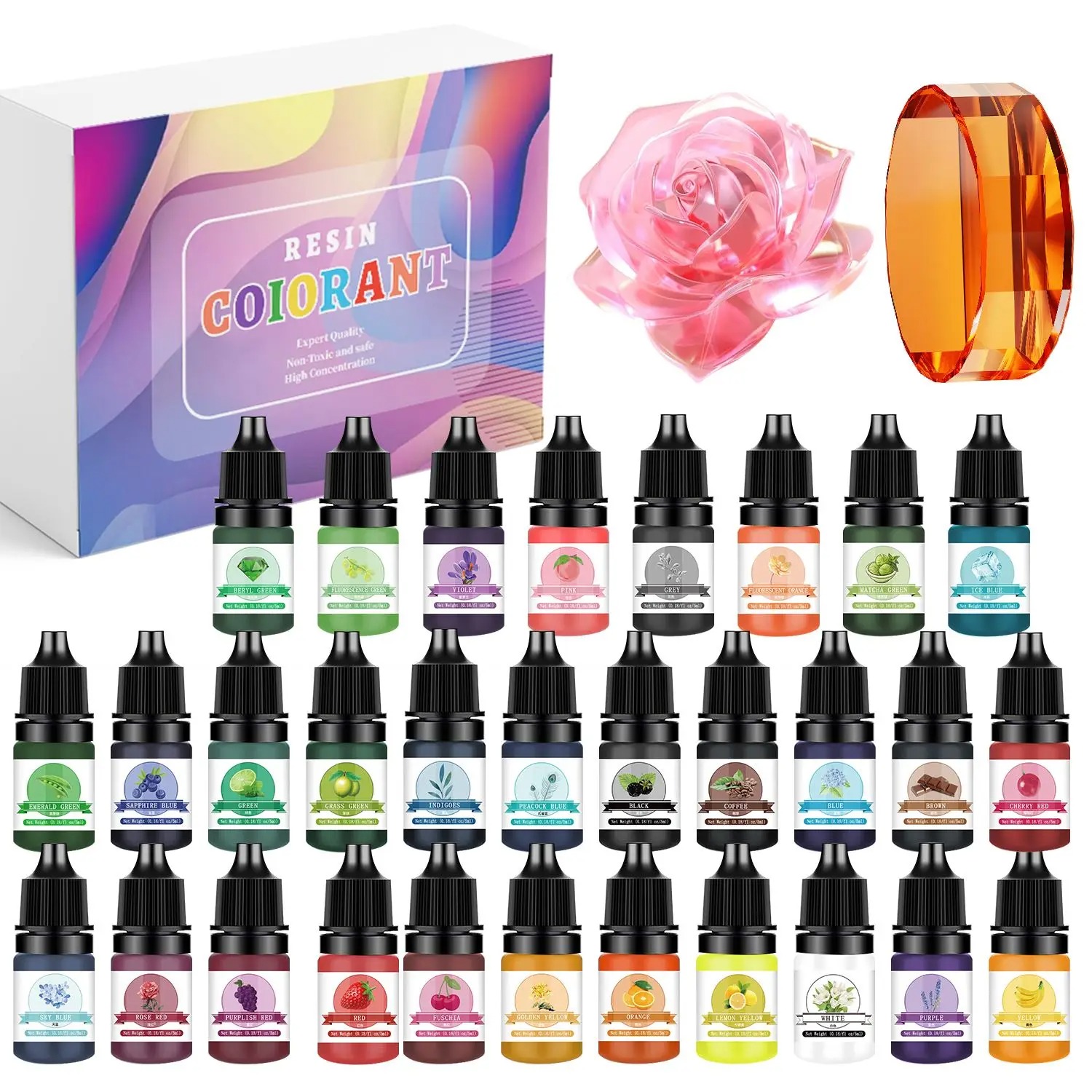 30Colors 5ml Epoxy Resin Pigme - Resin Pigment Powder 评论和价格