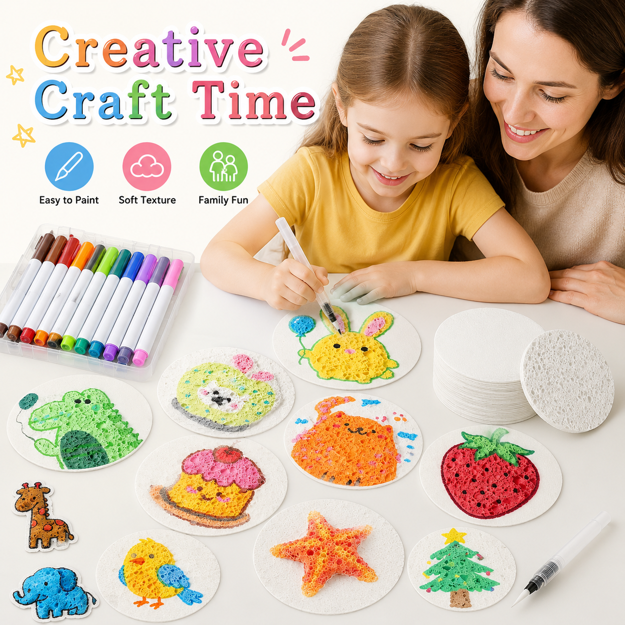 3D Puffy Foam Painting Paper M - Art Craft Using Paper 评论和价格