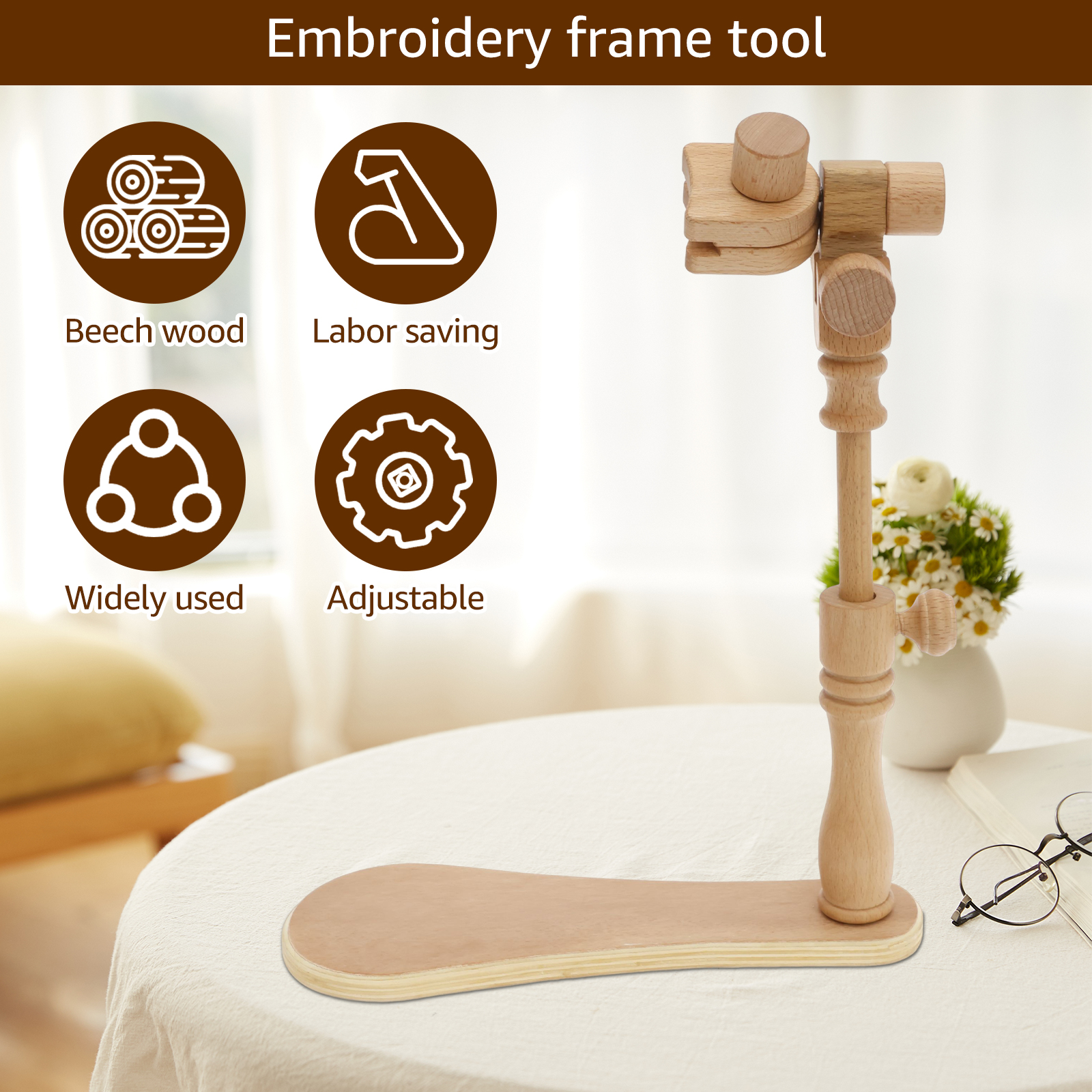 Embroidery Hoops Stand Adjusta - Loom Weaving Frame 评论和价格