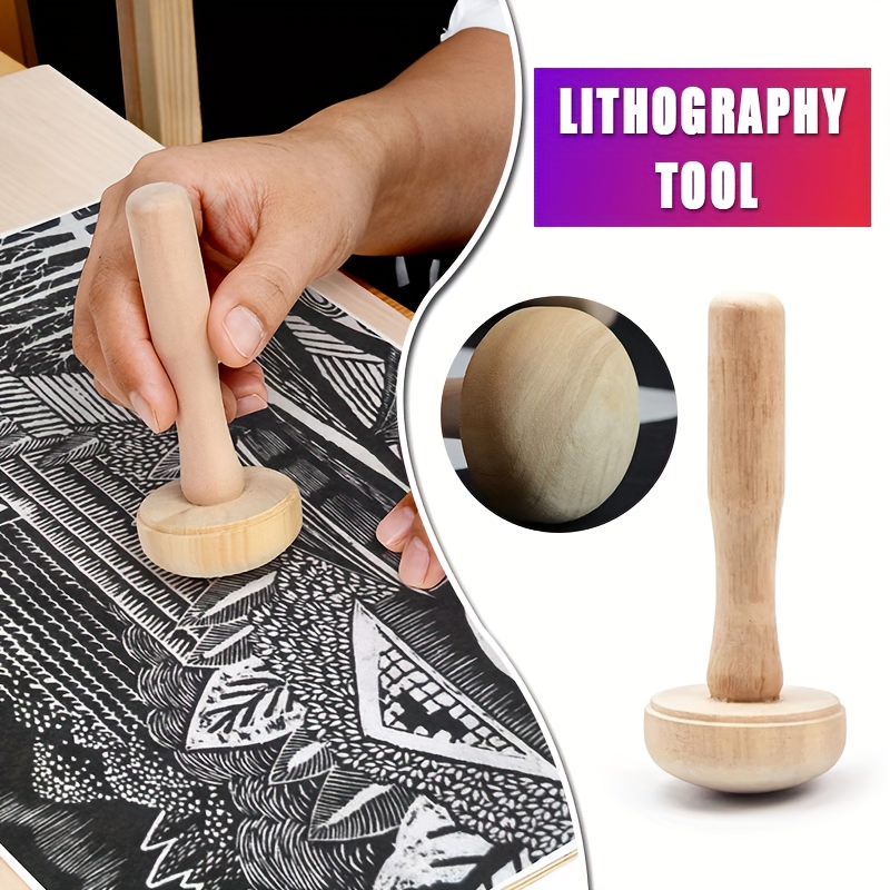 1Pc Wooden Mushroom Roller Pap - Art Craft Using Paper 评论和价格