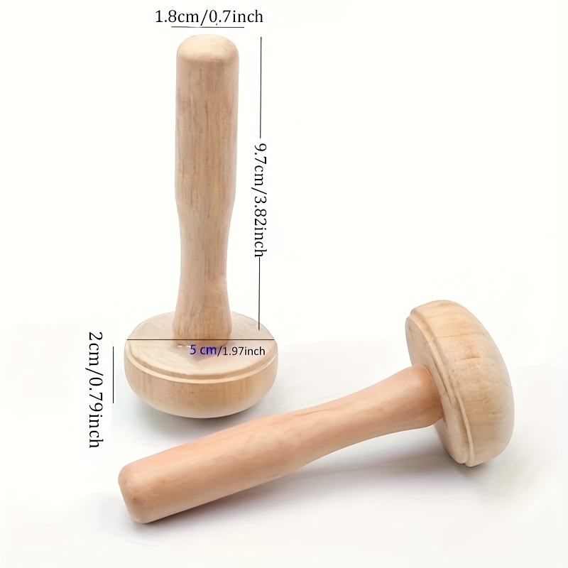 1Pc Wooden Mushroom Roller Pap - Art Craft Using Paper 评论和价格