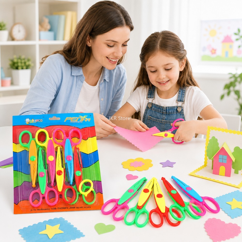Decorative Wavy Scissors 6Pcs/ - Art Craft Using Paper 评论和价格