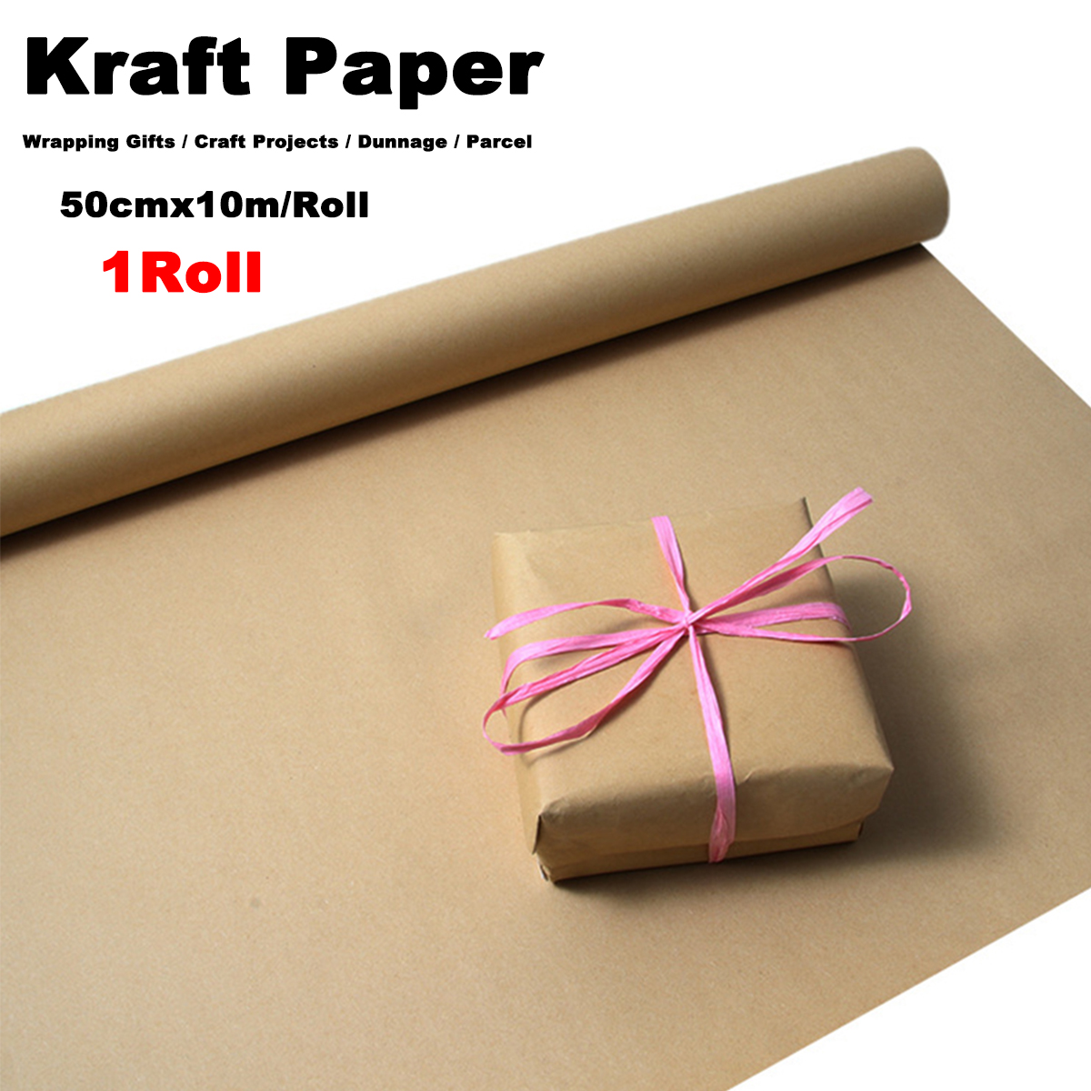 1 Roll of Brown Eco Kraft Pape - Art And Craft Recycle 评论和价格