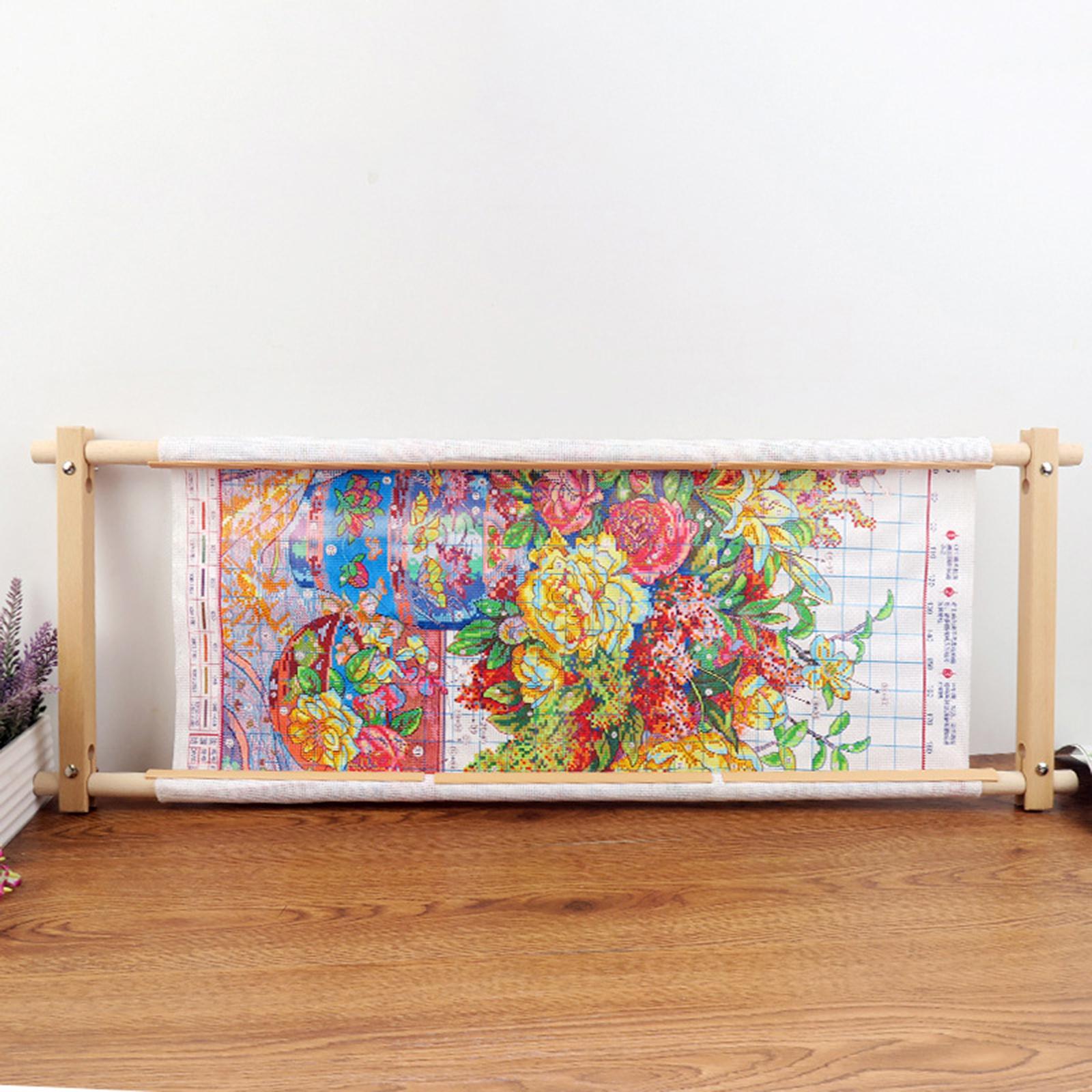 Beech Embroidery Scroll Frame  - Loom Weaving Frame 评论和价格