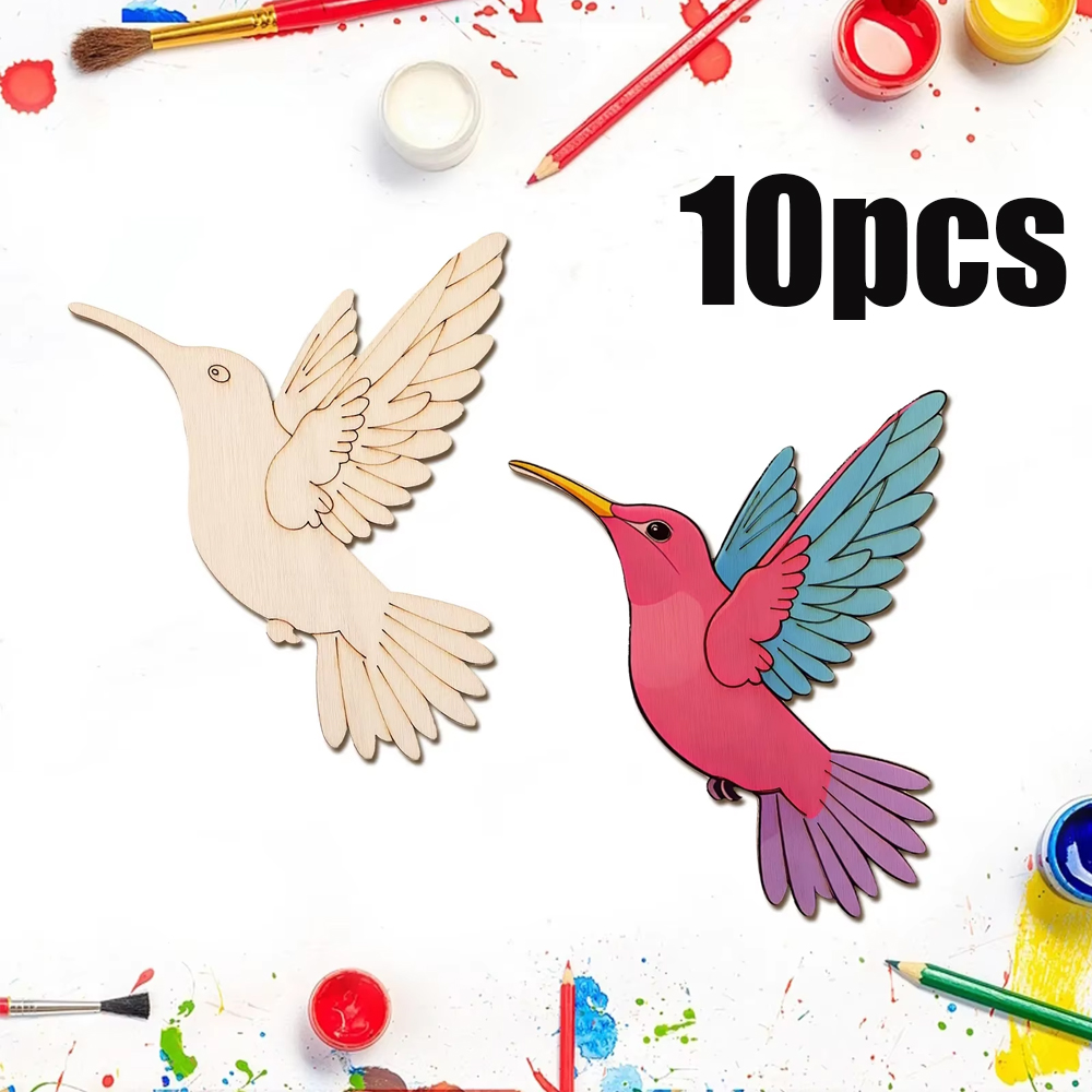 10pcs Unfinished Wood Animal B - Art Craft Painting 评论和价格
