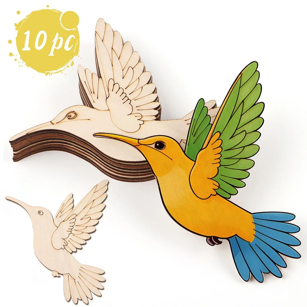 10pcs Unfinished Wood Animal B - Art Craft Painting 评论和价格