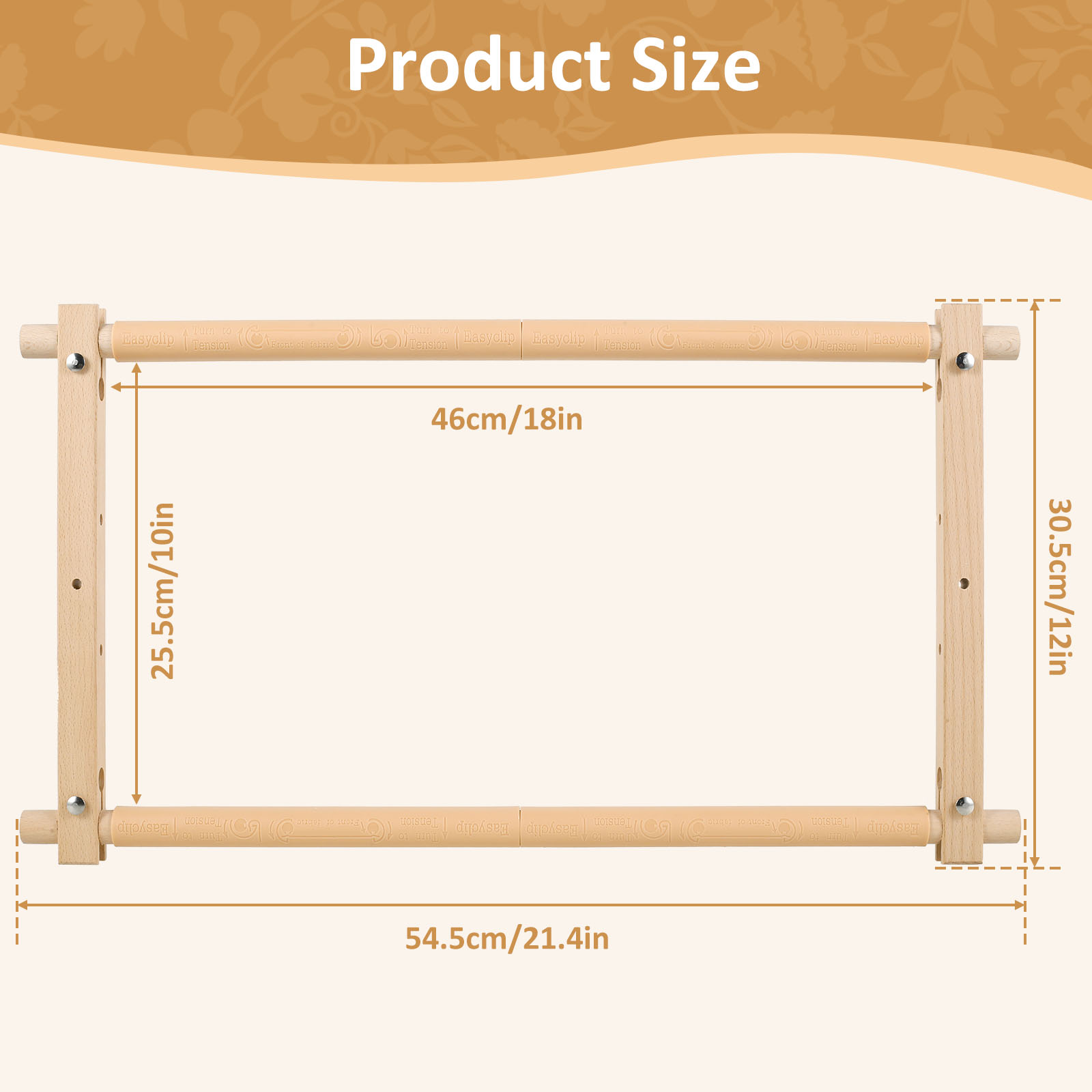 Beech Wood Tapestry Scroll Emb - Loom Weaving Frame 评论和价格