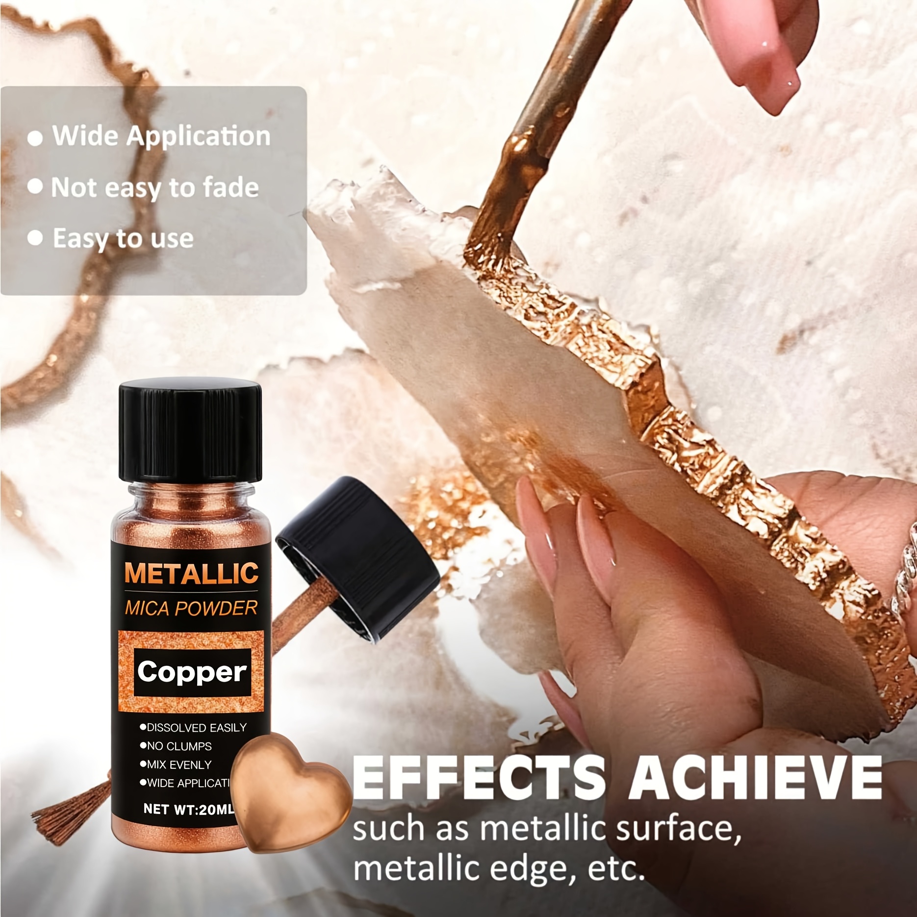 Metallic Mica Powder, Brushed  - Resin Pigment Powder 评论和价格