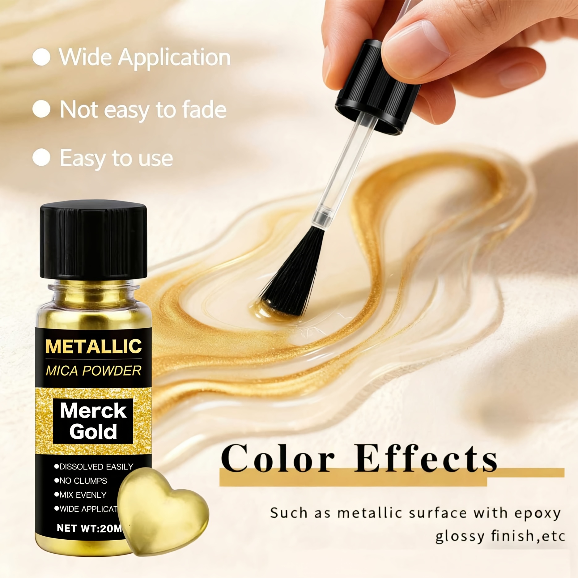 Metallic Mica Powder, Brushed  - Resin Pigment Powder 评论和价格