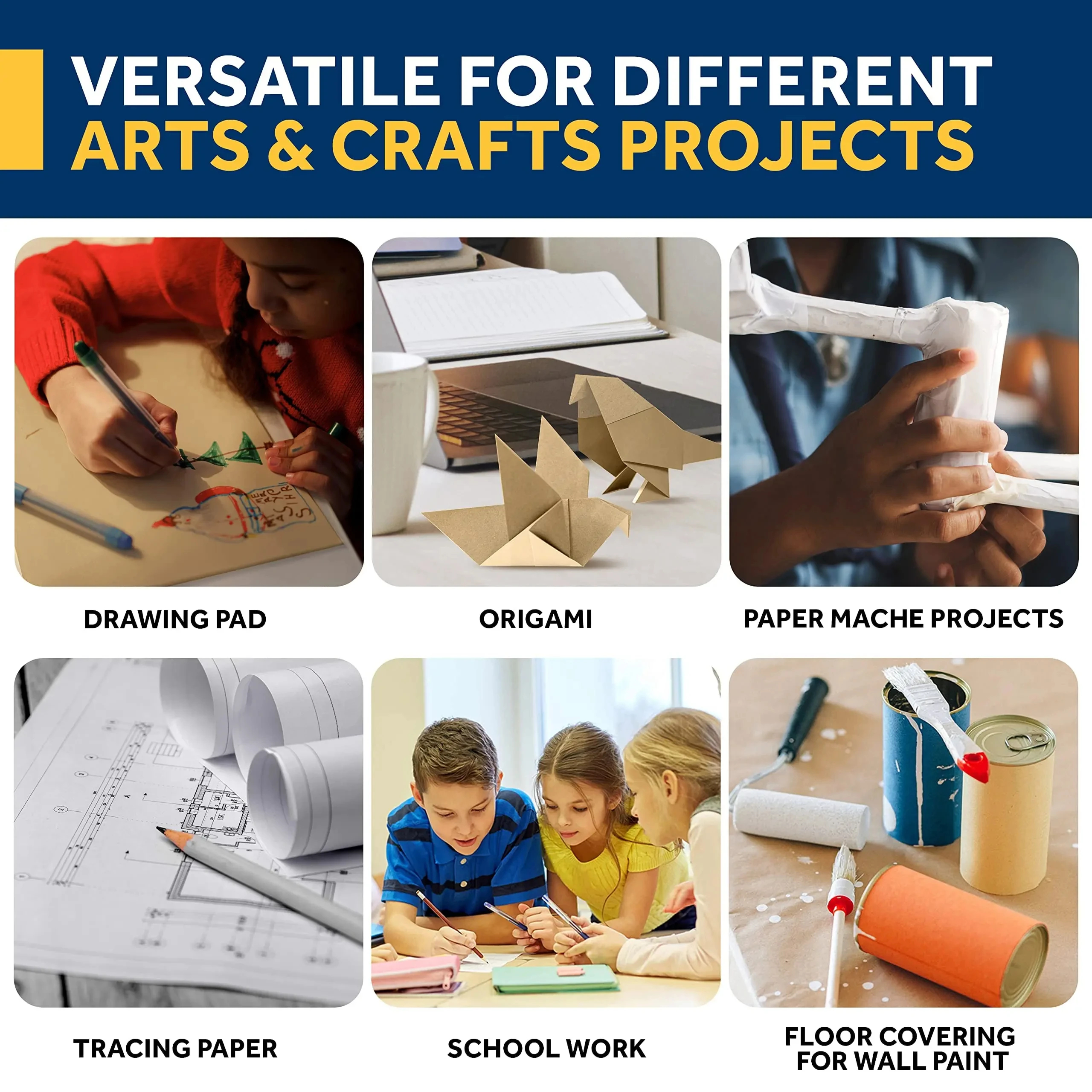 Kraft Paper Brown Ideal for Gi - Art And Craft Recycle 评论和价格