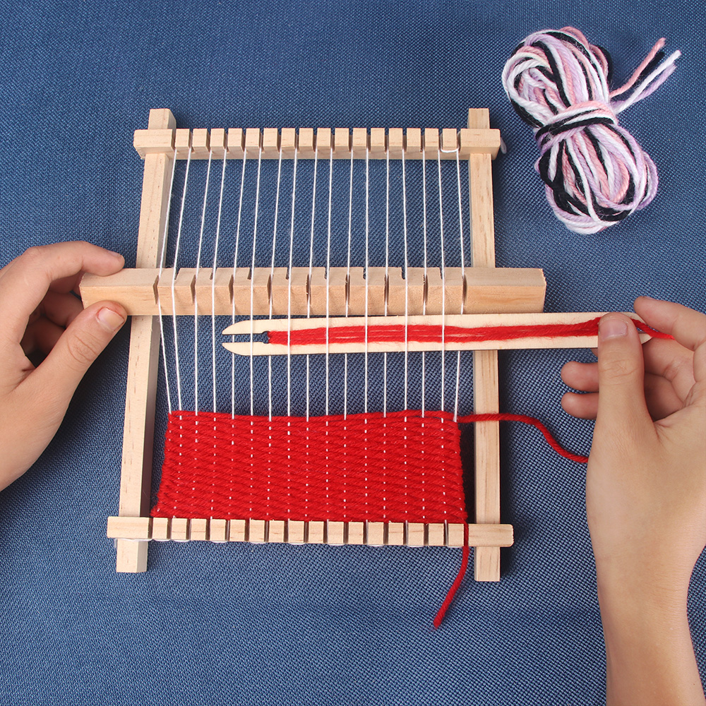 1set Mini DIY Wooden Weaving L - Loom Weaving Frame 评论和价格