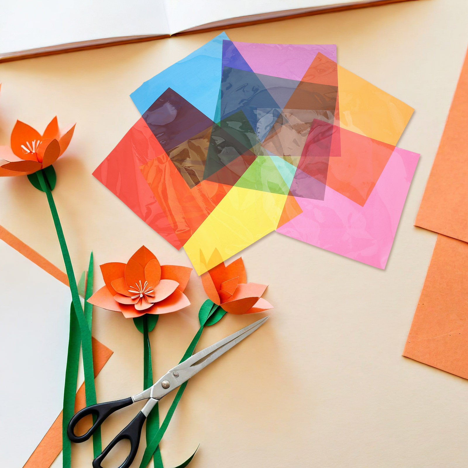 90Pcs Multi-Use Colored Cellop - Art Craft Using Paper 评论和价格