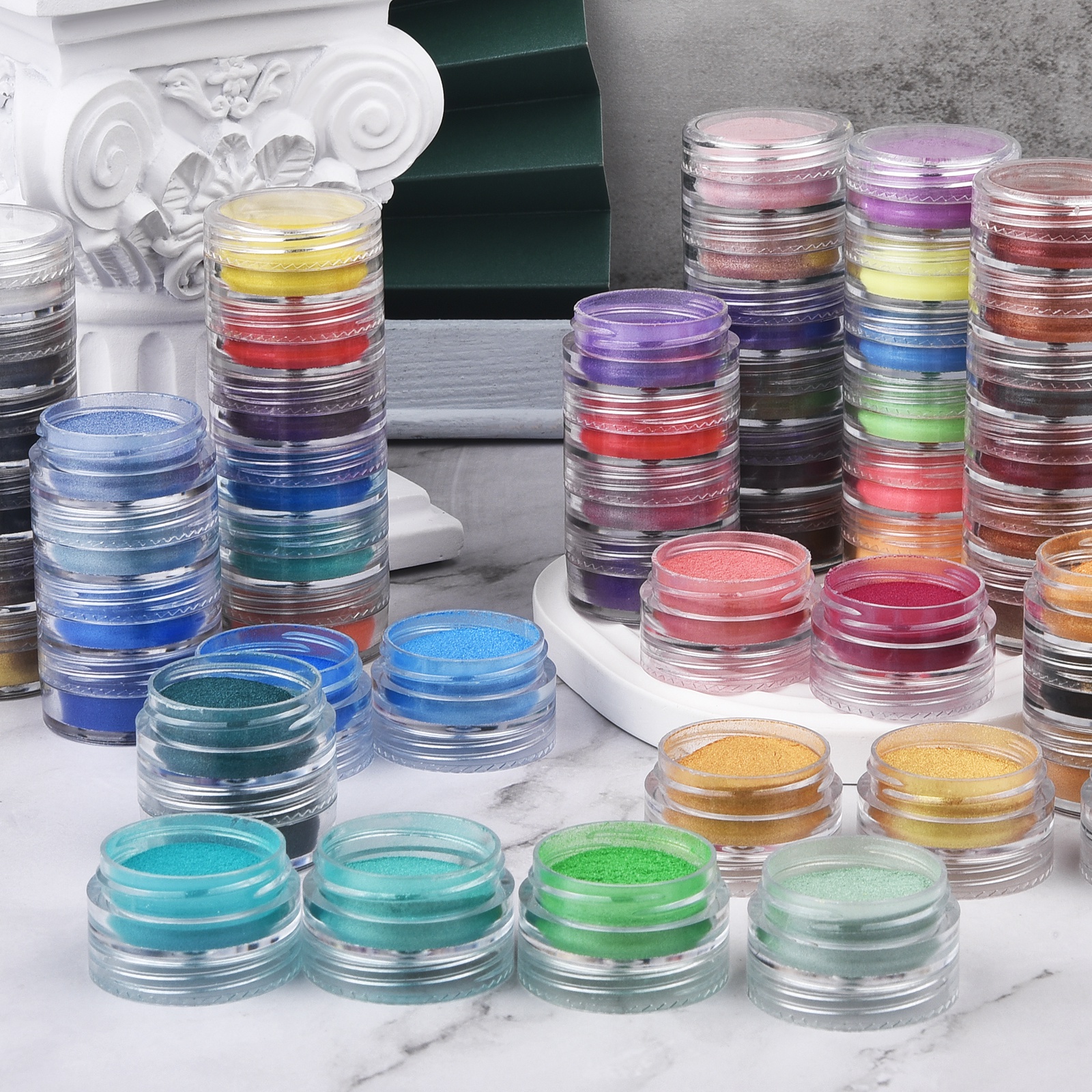 6 Colors/Set Pearlescent Powde - Resin Pigment Powder 评论和价格