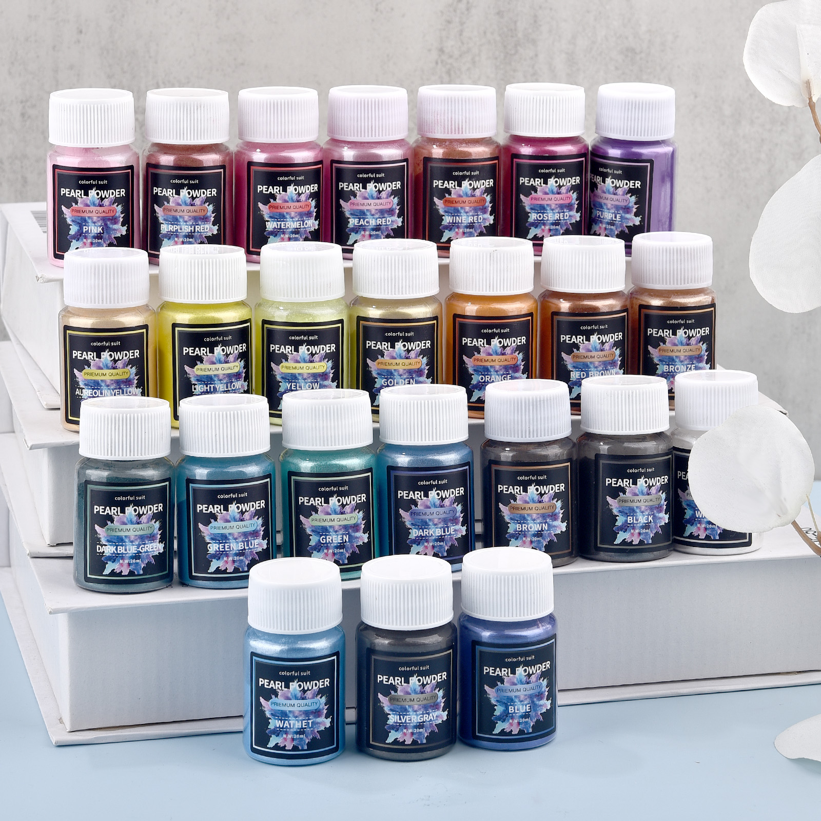 20ml Cosmetic Grade Pearlescen - Resin Pigment Powder 评论和价格
