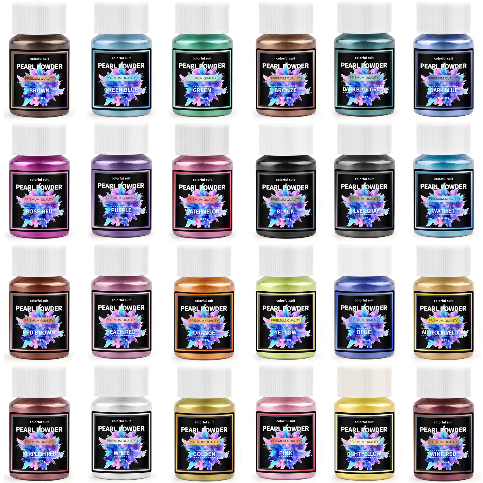 20ml Cosmetic Grade Pearlescen - Resin Pigment Powder 评论和价格