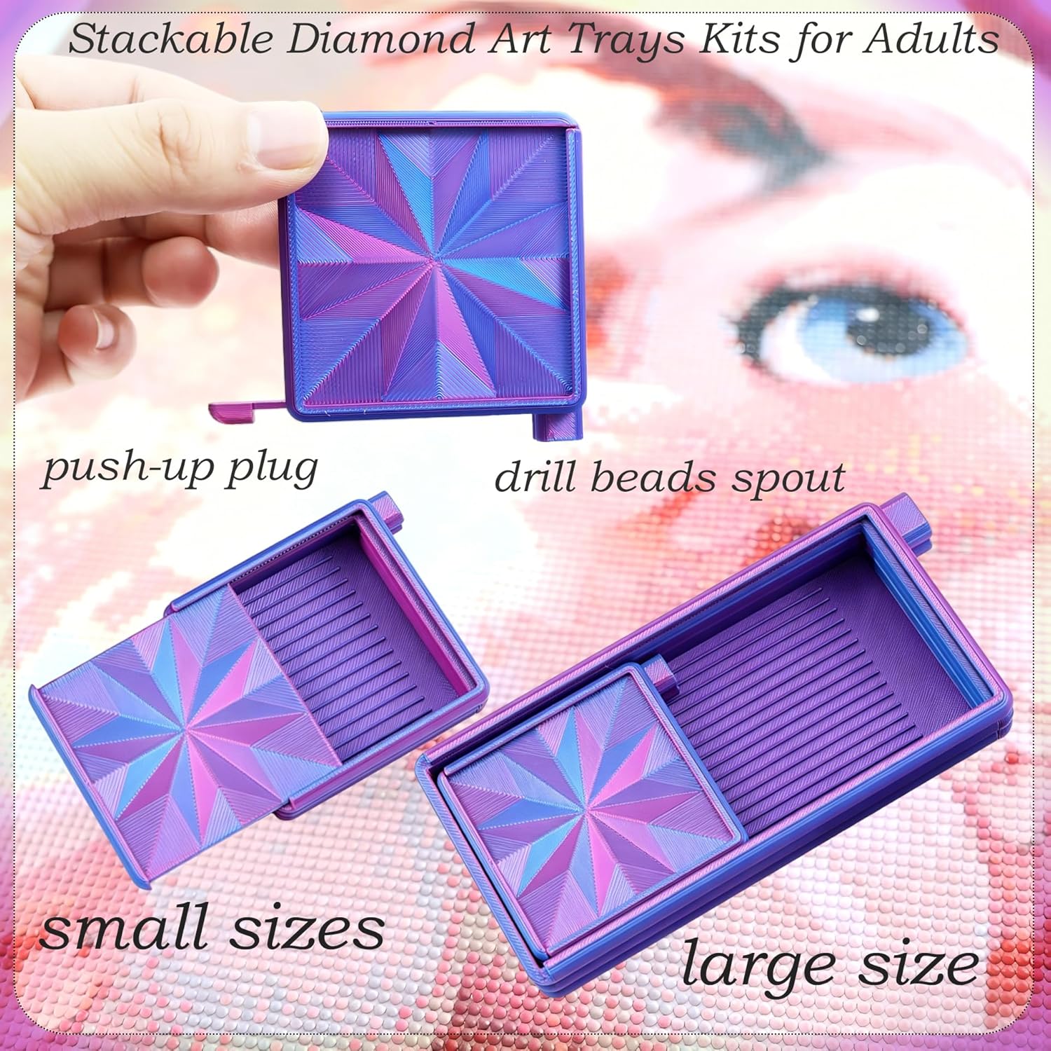 3 in 1 Diamond Art Trays With  - Art Craft Board 评论和价格